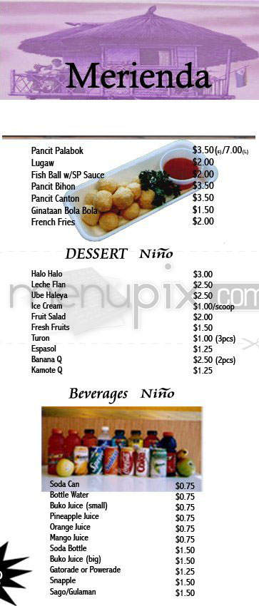 Kainan Nino - Los Angeles, CA menu_pic