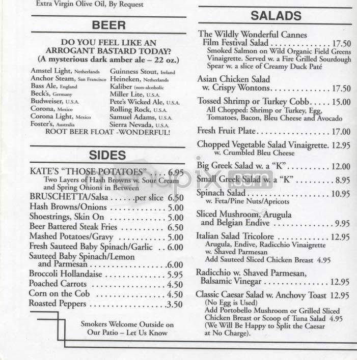 Kate Mantilini - Beverly Hills, CA menu_pic