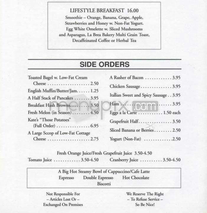 Kate Mantilini - Beverly Hills, CA menu_pic