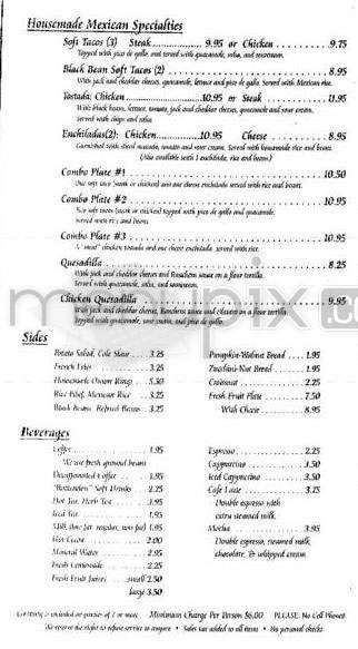Kathleen's Restaurant - Pasadena, CA menu_pic