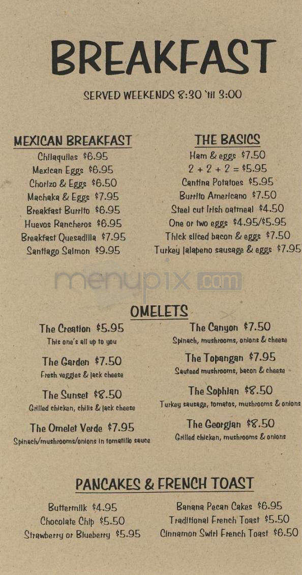 Kay & Dave's - Pacific Palisades, CA menu_pic