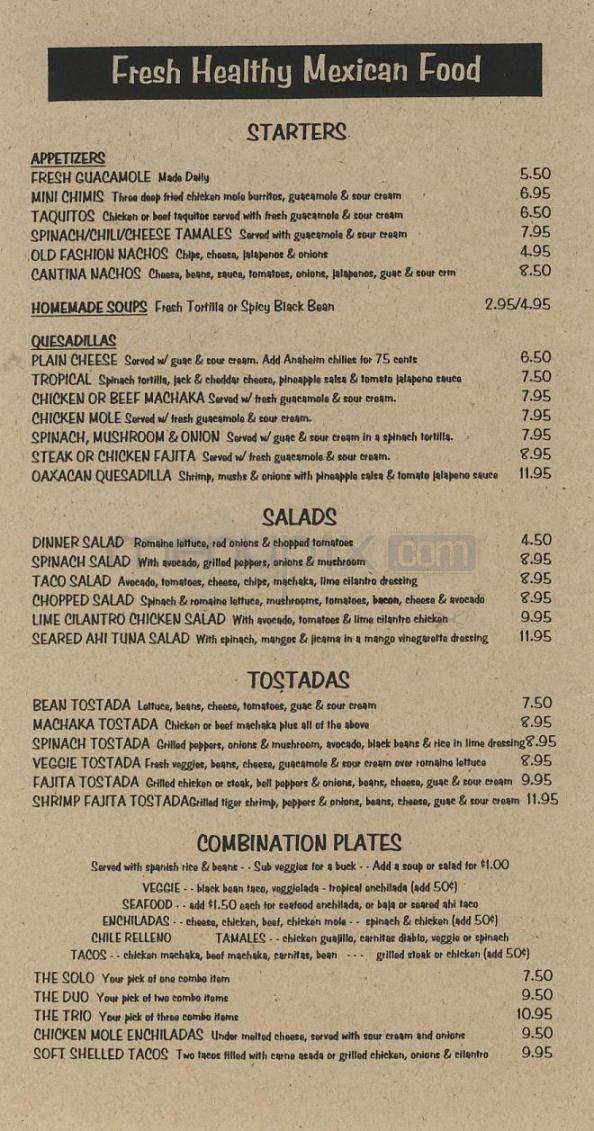 Kay & Dave's - Pacific Palisades, CA menu_pic