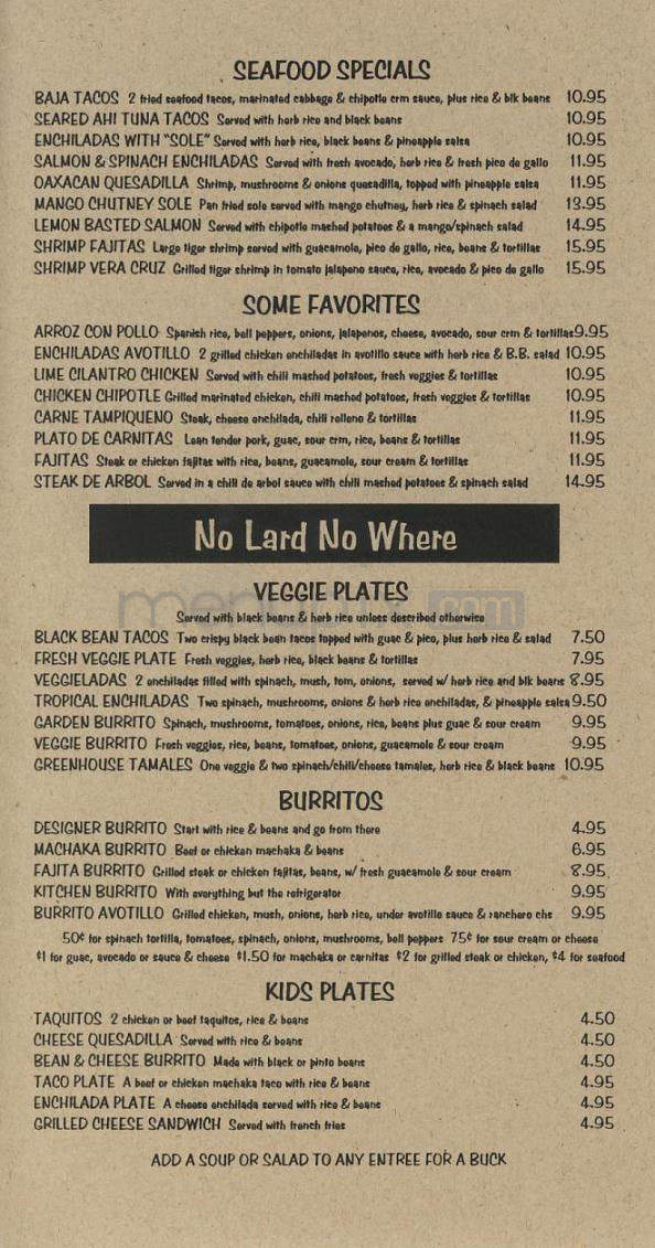 Kay & Dave's - Pacific Palisades, CA menu_pic