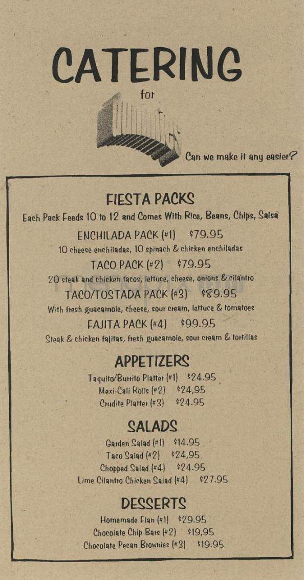 Kay & Dave's - Pacific Palisades, CA menu_pic