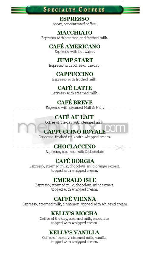 Kelly's - Burbank, CA menu_pic