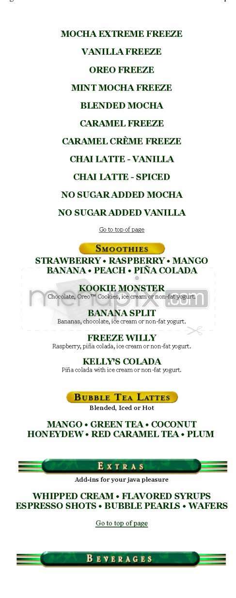 Kelly's - Burbank, CA menu_pic