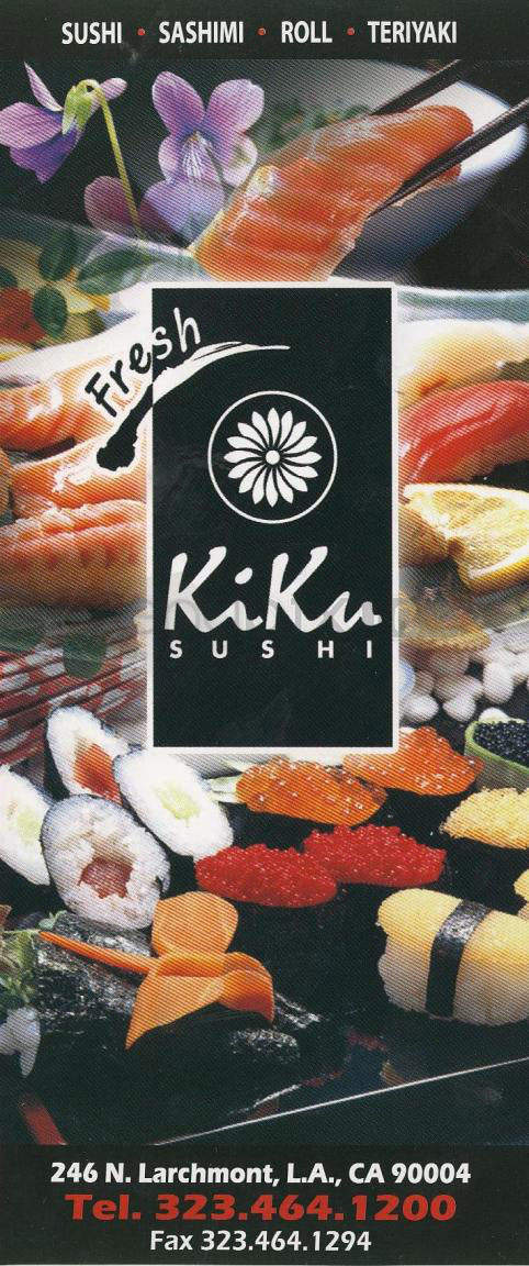 Kiku Sushi - Los Angeles, CA menu_pic