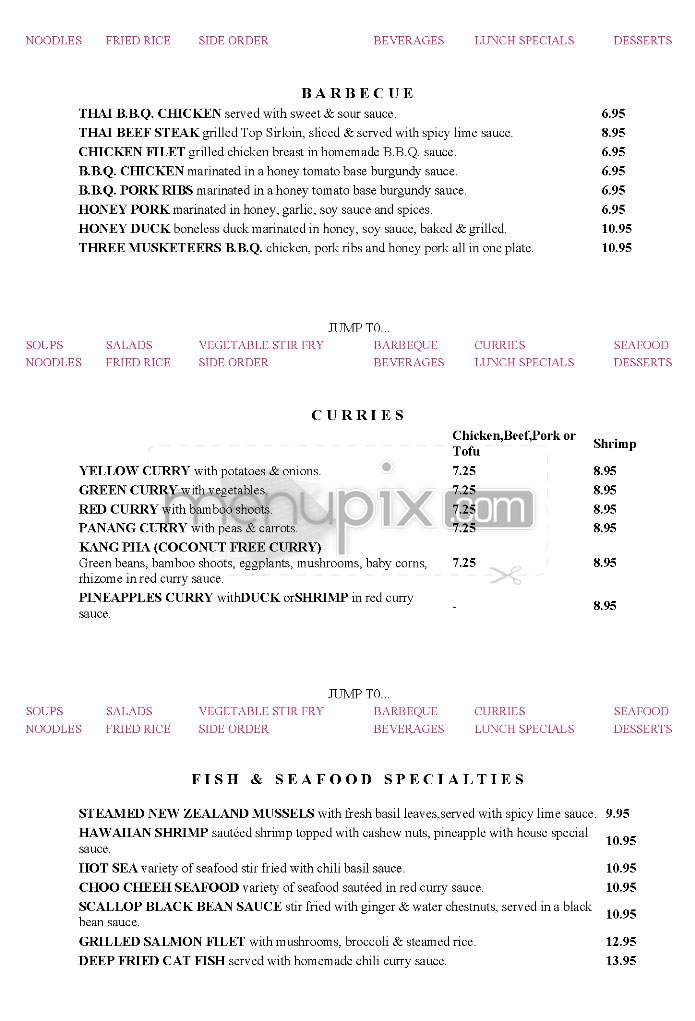 Kinaree Thai Bistro - Los Angeles, CA menu_pic