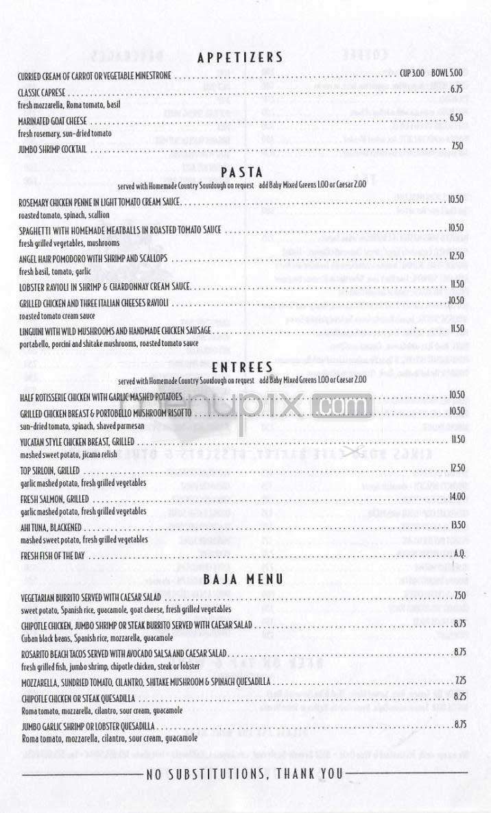 King's Road Cafe - Los Angeles, CA menu_pic