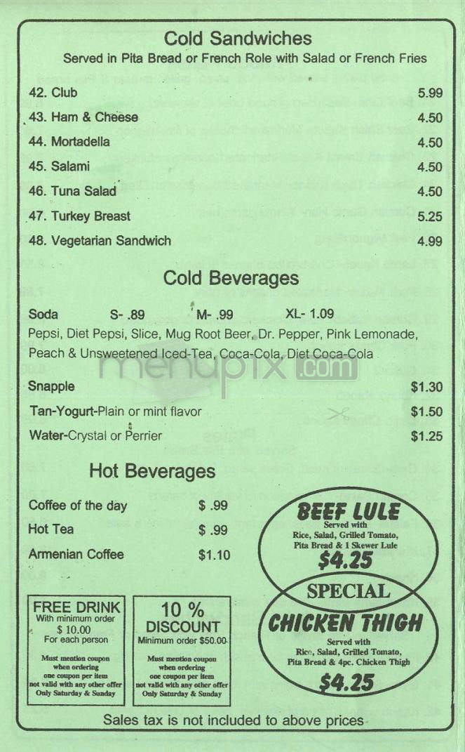 Kotayk Kabob - Burbank, CA menu_pic