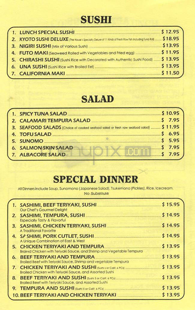 Kyoto Sushi - Coon Rapids, MN menu_pic