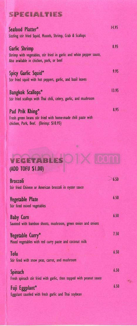 Little Bangkok - San Marino, CA menu_pic