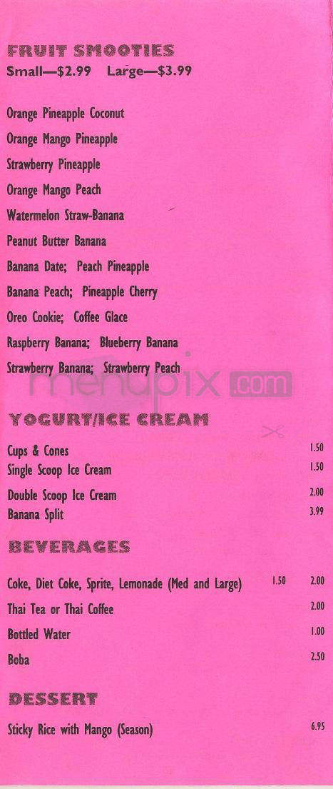 Little Bangkok - San Marino, CA menu_pic