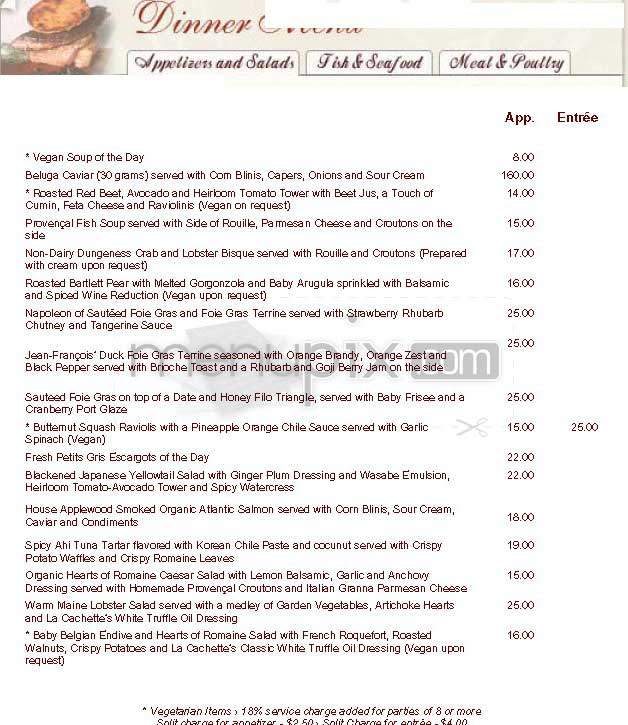 La Cachette - Los Angeles, CA menu_pic
