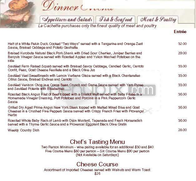 La Cachette - Los Angeles, CA menu_pic