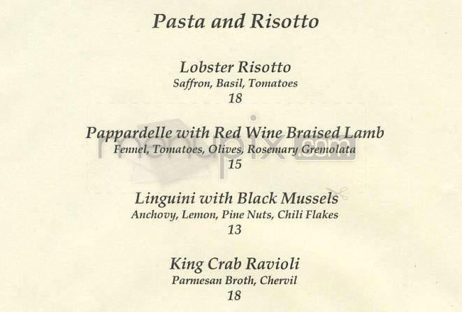 La Boheme - West Hollywood, CA menu_pic