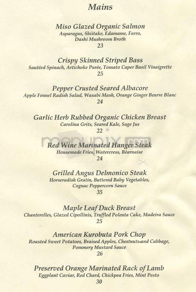 La Boheme - West Hollywood, CA menu_pic