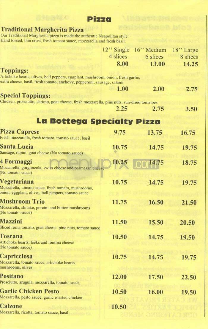 La Bottega Marino - Los Angeles, CA menu_pic
