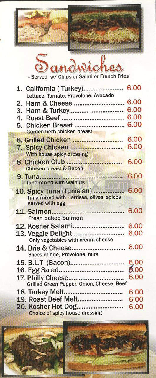 La Boulangerie Cafe - Los Angeles, CA menu_pic