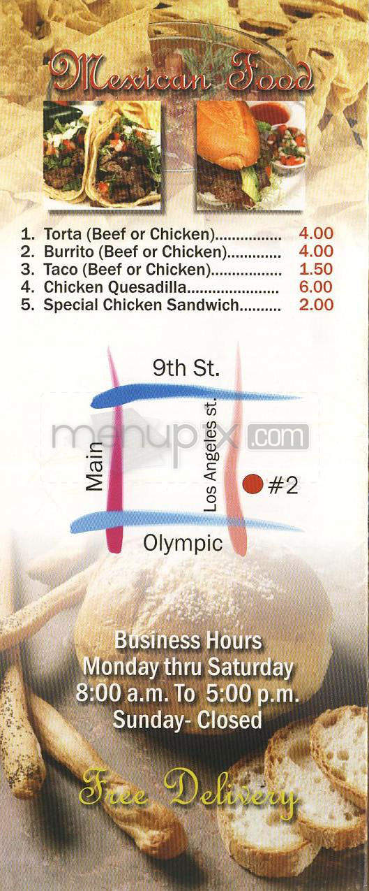 La Boulangerie Cafe - Los Angeles, CA menu_pic