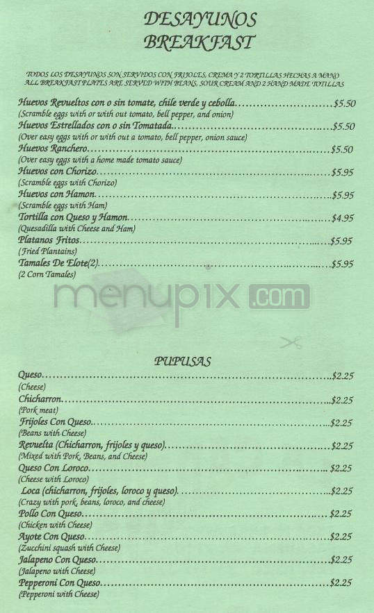 La Caravana - Pasadena, CA menu_pic