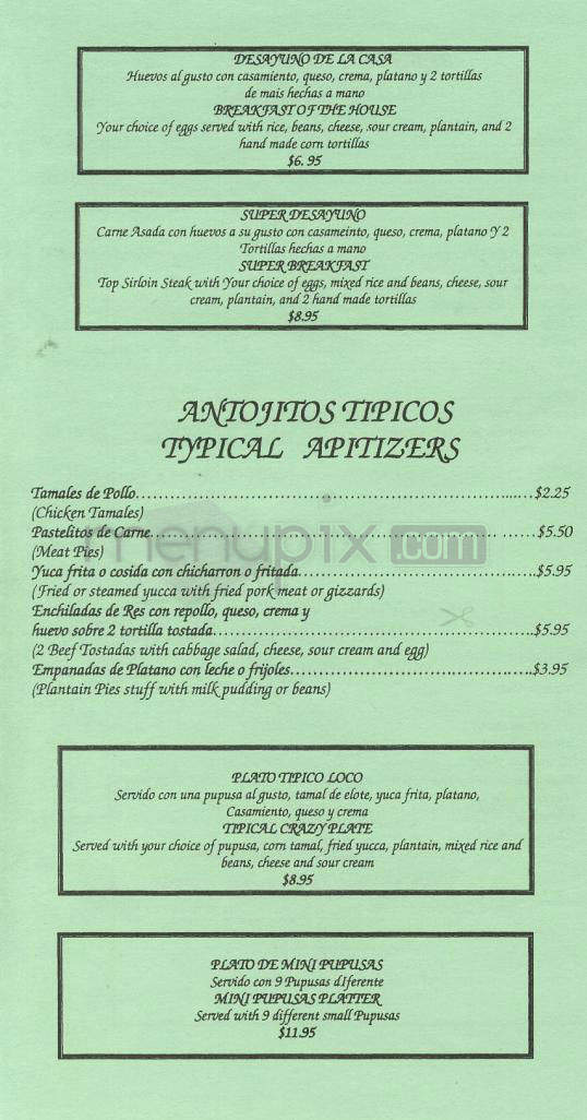 La Caravana - Pasadena, CA menu_pic
