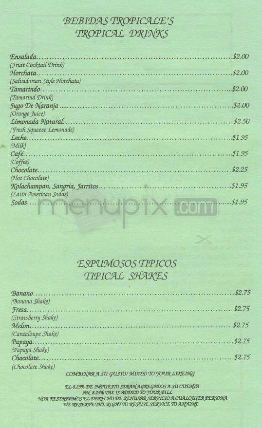 La Caravana - Pasadena, CA menu_pic