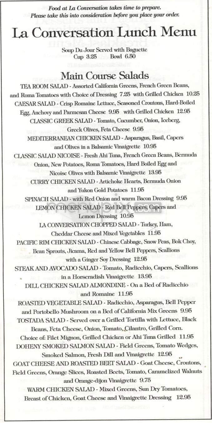 La Conversation - West Hollywood, CA menu_pic
