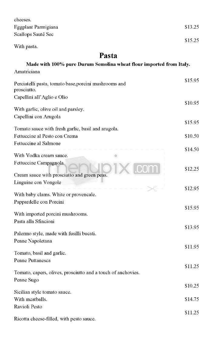 La Fornaretta Restaurant - Pasadena, CA menu_pic