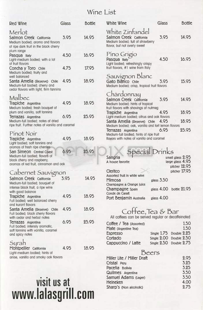 Lala's Argentine Grill - West Hollywood, CA menu_pic