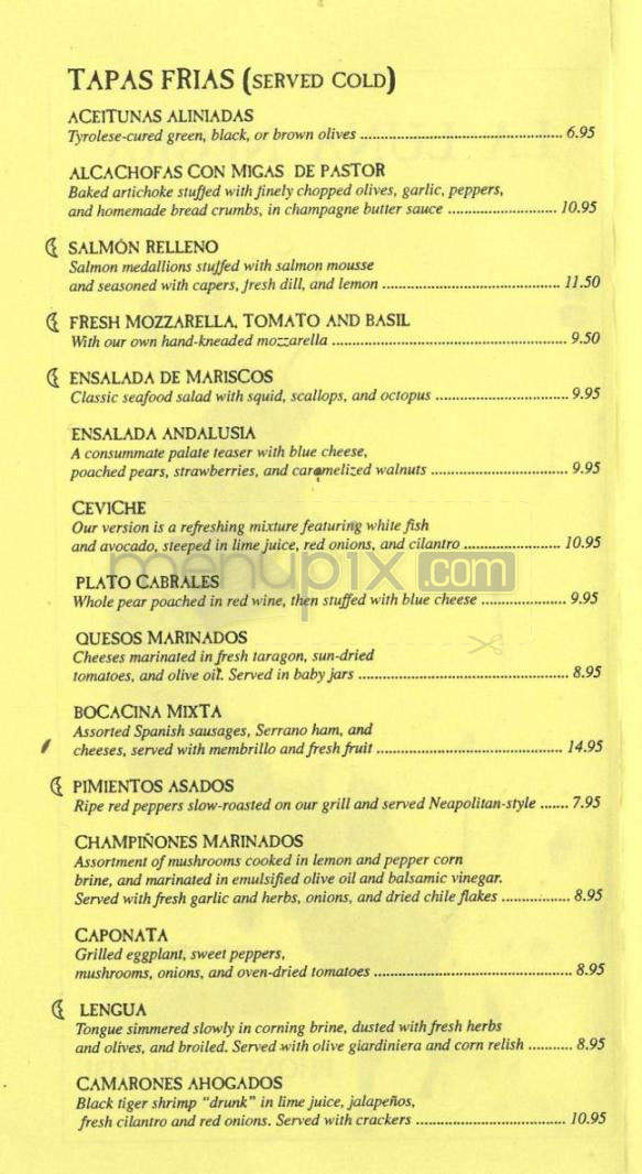La Luna Negra - Pasadena, CA menu_pic