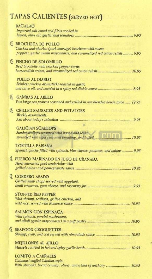 La Luna Negra - Pasadena, CA menu_pic