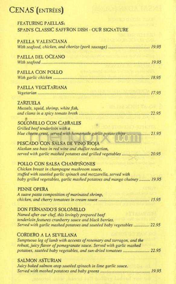 La Luna Negra - Pasadena, CA menu_pic