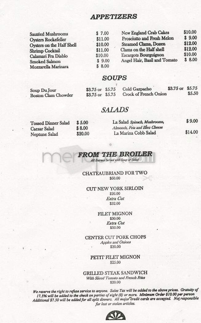 La Marina Inn - Playa Del Rey, CA menu_pic