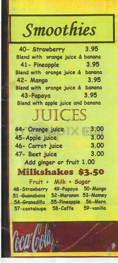 La Numero Uno - Los Angeles, CA menu_pic
