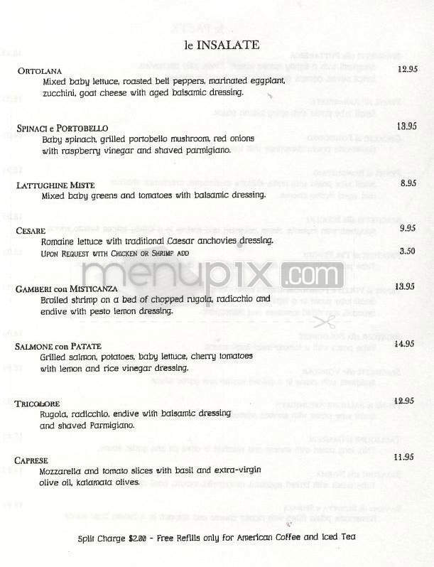 La Piazza - Los Angeles, CA menu_pic