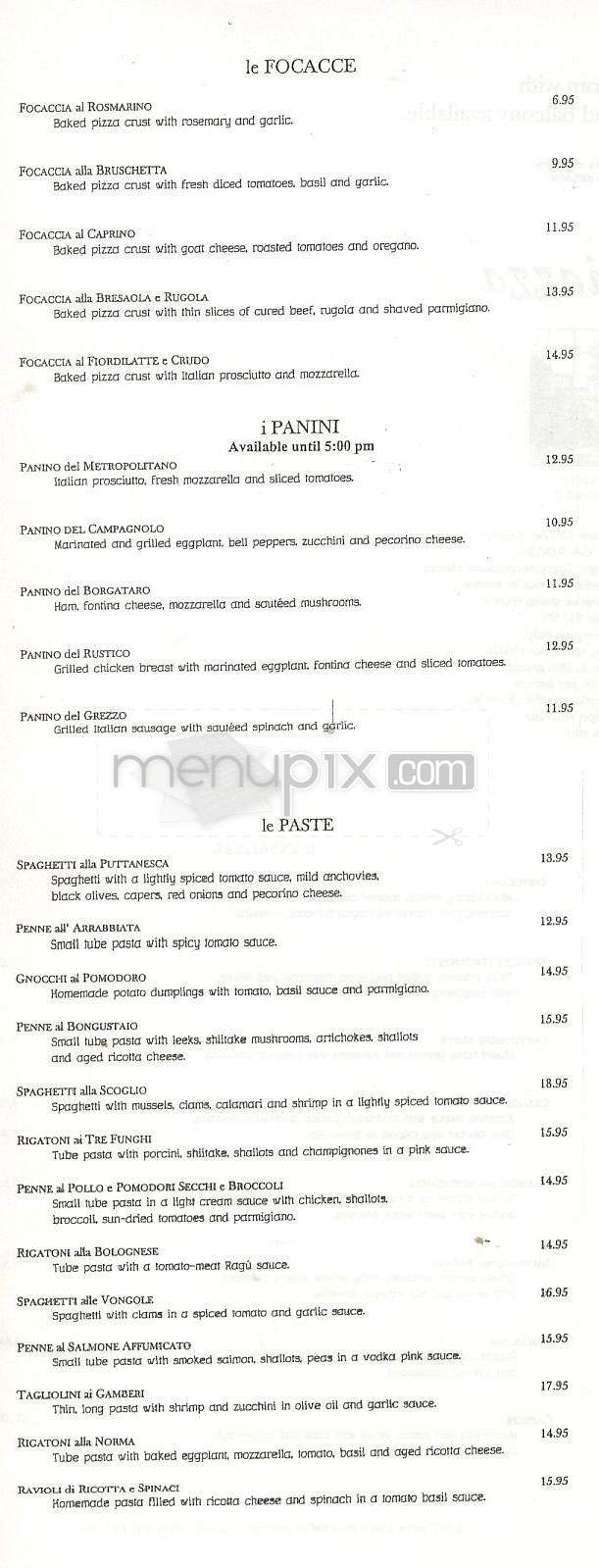 La Piazza - Los Angeles, CA menu_pic