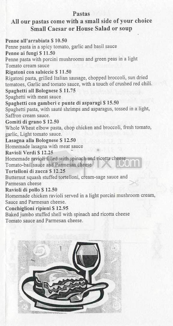 La Spiga Cafe - Los Angeles, CA menu_pic