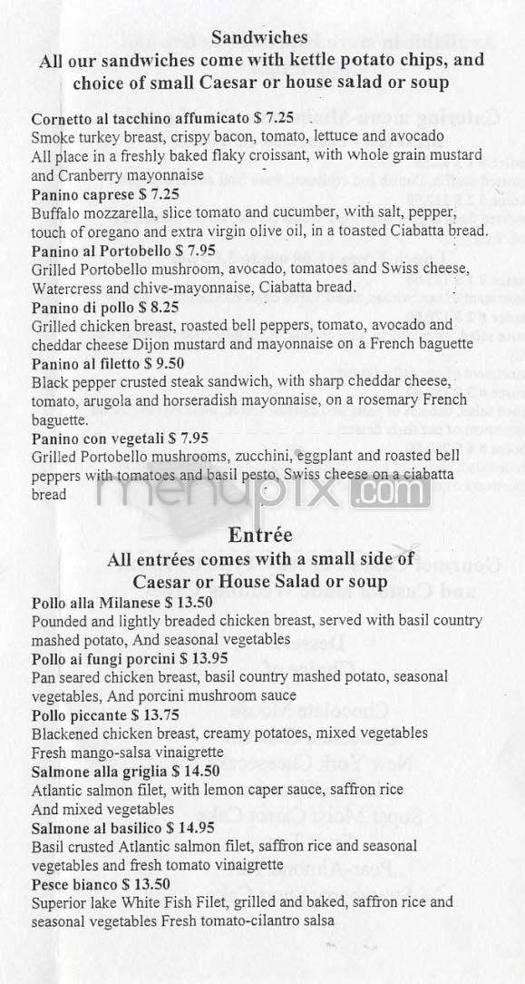 La Spiga Cafe - Los Angeles, CA menu_pic