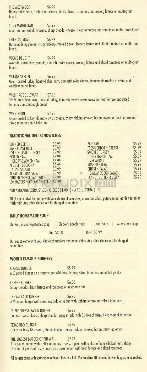 La Strada - Los Angeles, CA menu_pic