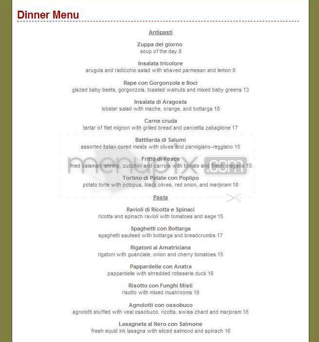 La Terza - Los Angeles, CA menu_pic