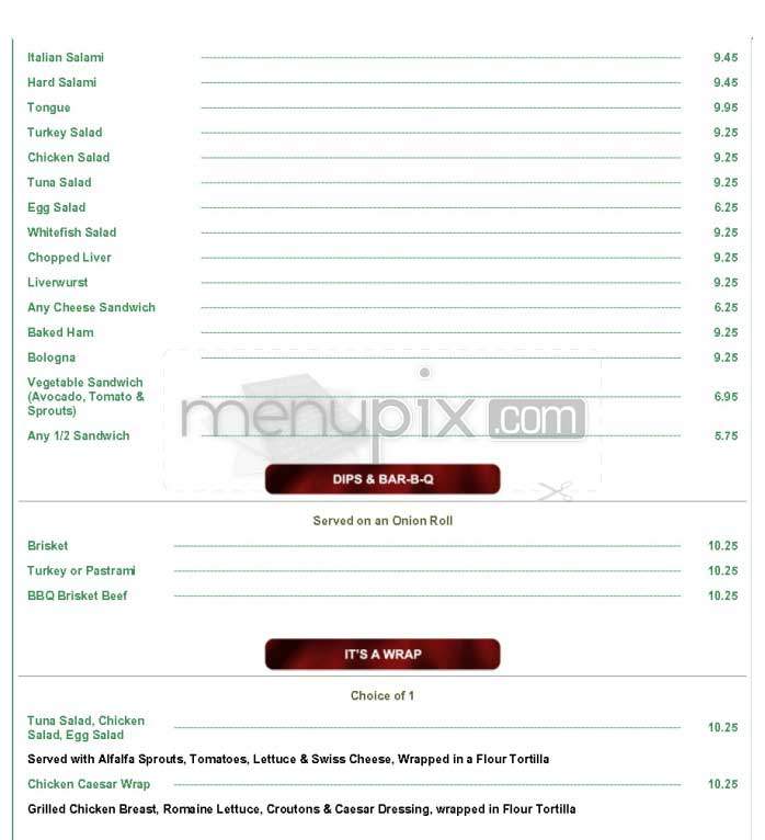 Label's Table Deli - Woodland Hills, CA menu_pic