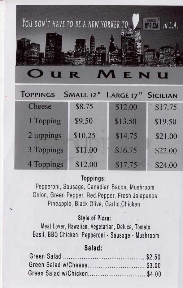 Lamonica's - Los Angeles, CA menu_pic