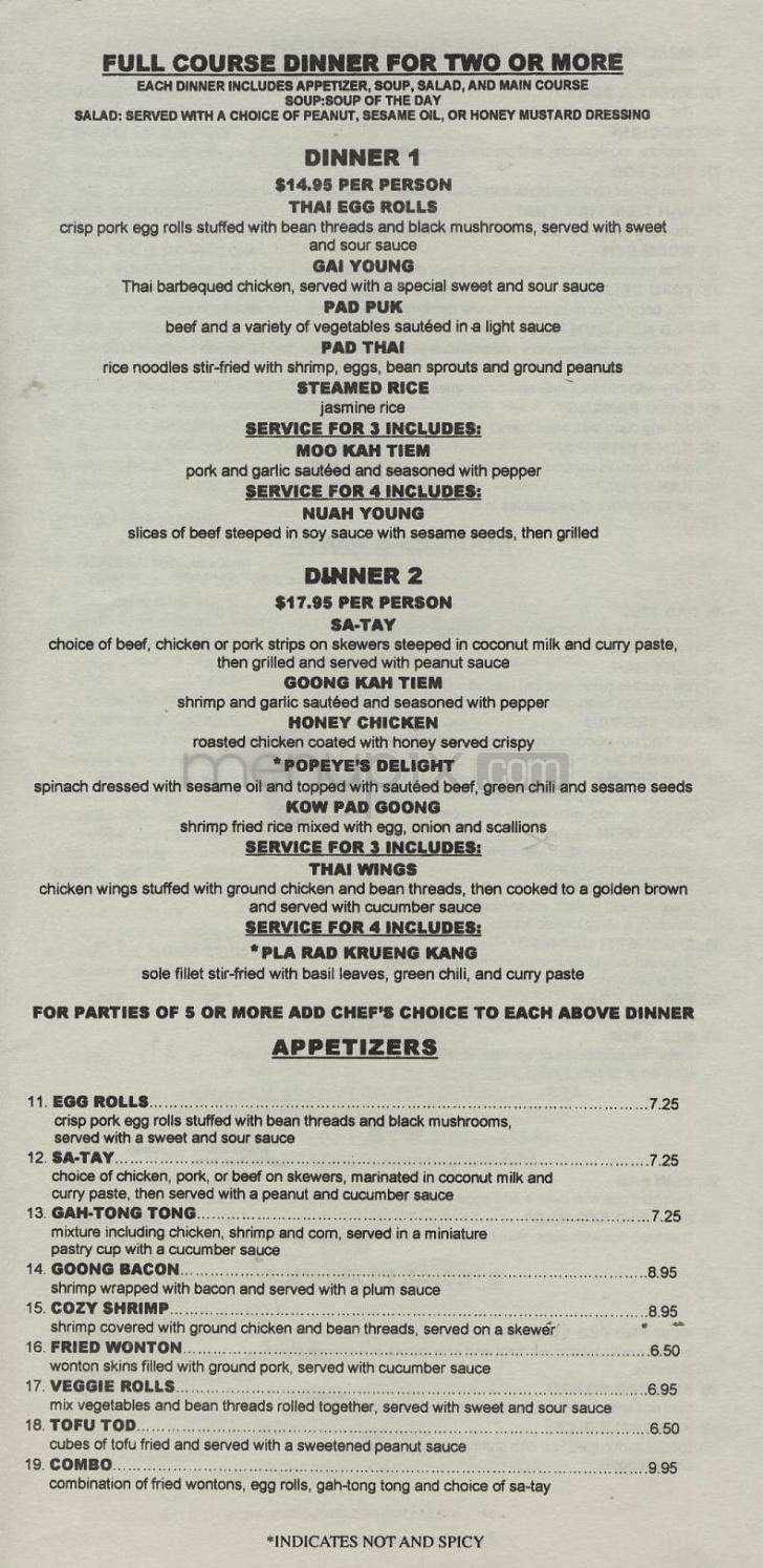 Lannathai - Sherman Oaks, CA menu_pic