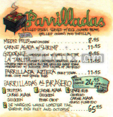 La Parrilla - Los Angeles, CA menu_pic