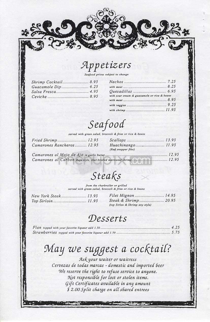 Lares - Santa Monica, CA menu_pic