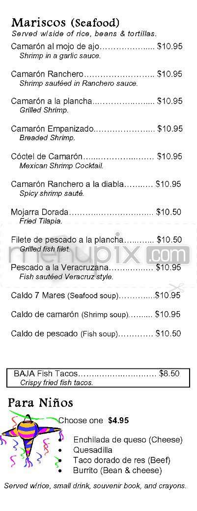 Las Anitas - Los Angeles, CA menu_pic