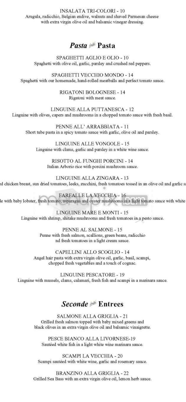 La Vecchia Cucina - Santa Monica, CA menu_pic