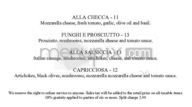 La Vecchia Cucina - Santa Monica, CA menu_pic