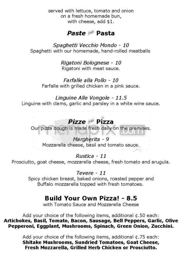 La Vecchia Cucina - Santa Monica, CA menu_pic